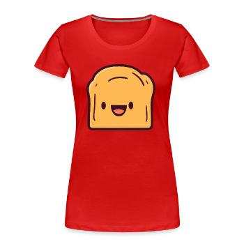 Tartine - T-shirt bio Premium Femme - rouge - Devant - Mia (176cm)