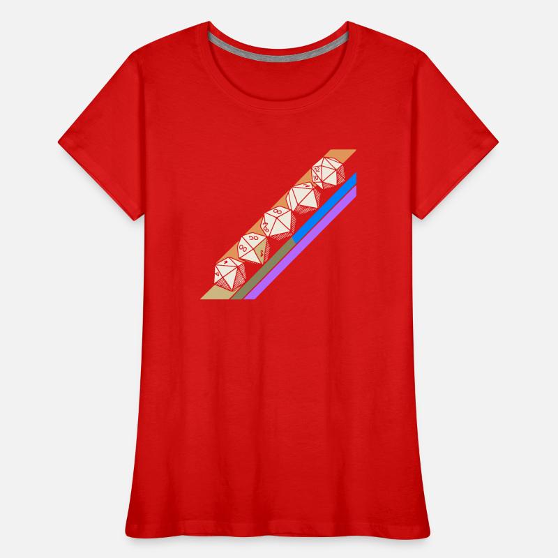 Retro Minimalist Polyhedral Dice Set Tabletop RPGP Women's Premium Organic T-Shirt