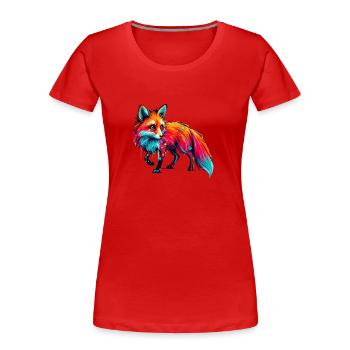 fuchs paint - Frauen Premium Bio T-Shirt - Rot - Vorne - Mia (176cm)