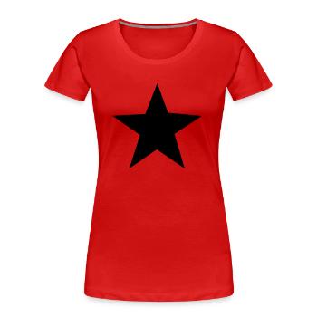 the star - Frauen Premium Bio T-Shirt - Rot - Vorne - Mia (176cm)