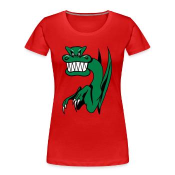 Drache miee laune böse witzig Cool Comic - Frauen Premium Bio T-Shirt - Rot - Vorne - Mia (176cm)