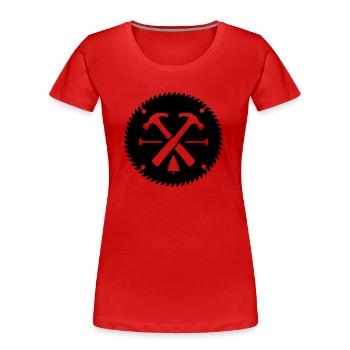 Zimmermann - Frauen Premium Bio T-Shirt - Rot - Vorne - Mia (176cm)