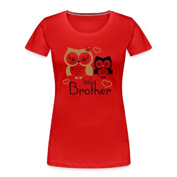 Little Brother - T-shirt bio Premium Femme - rouge - Devant - Mia (176cm)