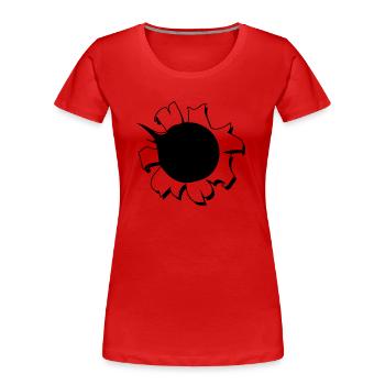 Hole shooting weapon - Women's Premium Organic T-Shirt - red - Front - Mia (176cm)