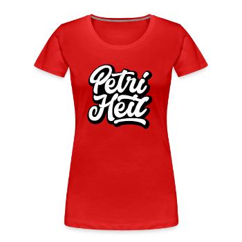 Petri Heil - Frauen Premium Bio T-Shirt - Rot - Vorne - Mia (176cm)