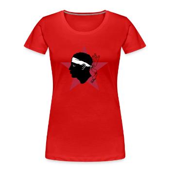 Corse / Corsica / Maure / Corso / Bastia - Women's Premium Organic T-Shirt - red - Front - Mia (176cm)