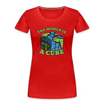 Cubing Speedcubing Cube Cuber Geschenk Puzzle - Frauen Premium Bio T-Shirt - Rot - Vorne - Mia (176cm)