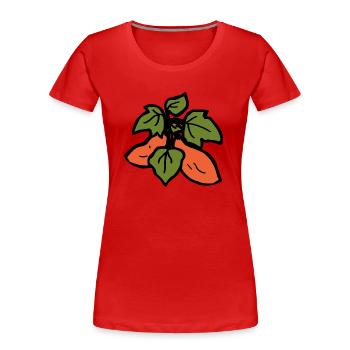 Patate douce cuisine exotique idée cadeau amusante - T-shirt bio Premium Femme - rouge - Devant - Mia (176cm)
