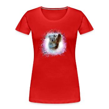 koala ,pink,graffiti,malerei,koalabär, brush - Frauen Premium Bio T-Shirt - Rot - Vorne - Mia (176cm)