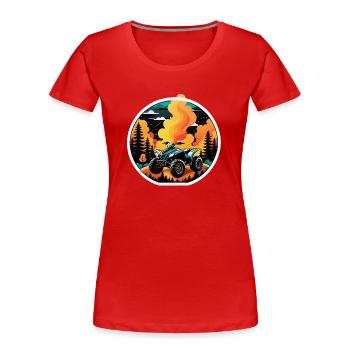 quad et tout terrain - T-shirt bio Premium Femme - rouge - Devant - Mia (176cm)