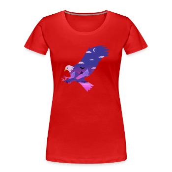 Eagle - Women's Premium Organic T-Shirt - red - Front - Mia (176cm)