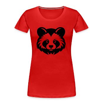 panda roux - T-shirt bio Premium Femme - rouge - Devant - Mia (176cm)
