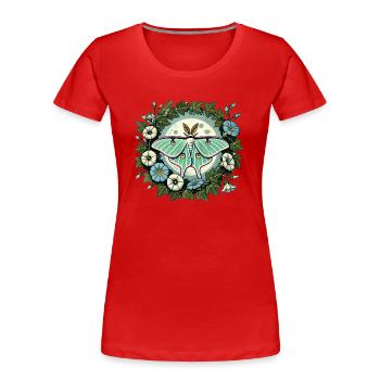 Luna-Motte - Frauen Premium Bio T-Shirt - Rot - Vorne - Mia (176cm)