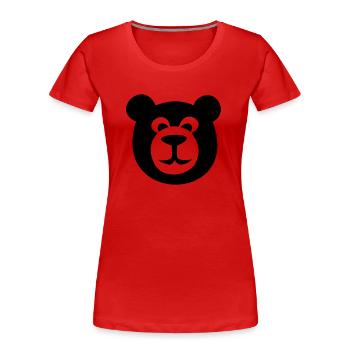 BÄR - Frauen Premium Bio T-Shirt - Rot - Vorne - Mia (176cm)