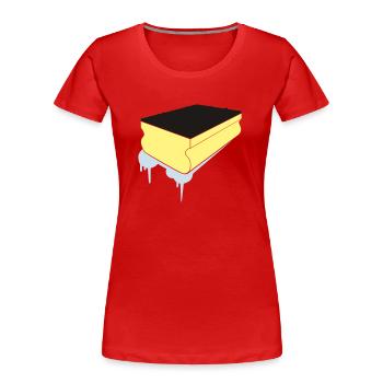 clean_schwamm - Frauen Premium Bio T-Shirt - Rot - Vorne - Mia (176cm)