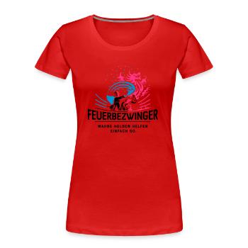 feuerbezwinger - Frauen Premium Bio T-Shirt - Rot - Vorne - Mia (176cm)