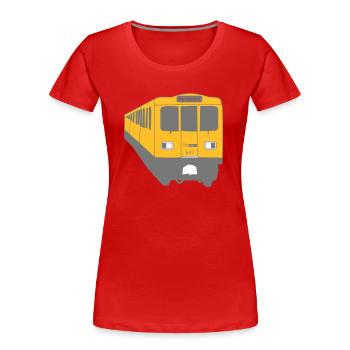Berlin Train U1 - Frauen Premium Bio T-Shirt - Rot - Vorne - Mia (176cm)