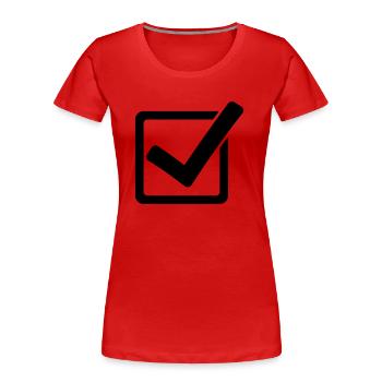 Haken - Frauen Premium Bio T-Shirt - Rot - Vorne - Mia (176cm)