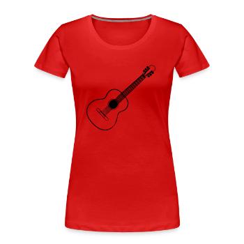 Guitare Acoustique Musique - T-shirt bio Premium Femme - rouge - Devant - Mia (176cm)