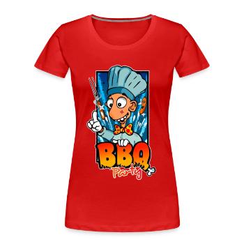 Barbecue Party - Women's Premium Organic T-Shirt - red - Front - Mia (176cm)