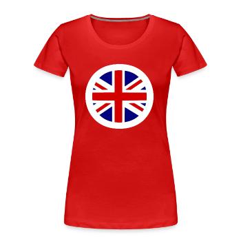 Union Jack - Women's Premium Organic T-Shirt - red - Front - Mia (176cm)