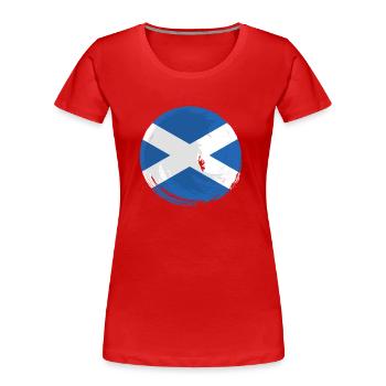 Schottland Flagge Schottische Fahne Alba GB UK - Frauen Premium Bio T-Shirt - Rot - Vorne - Mia (176cm)