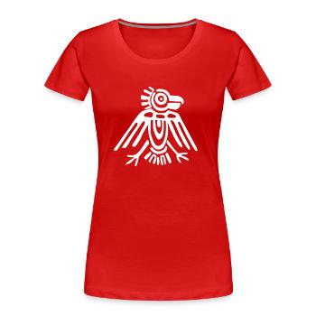 Maya Kultur - Frauen Premium Bio T-Shirt - Rot - Vorne - Mia (176cm)