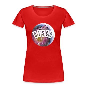 Disco - Frauen Premium Bio T-Shirt - Rot - Vorne - Mia (176cm)