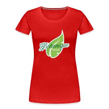 Botanik - Frauen Premium Bio T-Shirt - Rot - Vorne - Mia (176cm)
