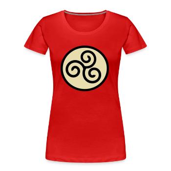 Viking symbol - Women's Premium Organic T-Shirt - red - Front - Mia (176cm)