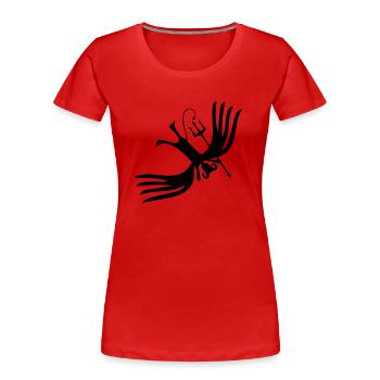 Teufel - Frauen Premium Bio T-Shirt - Rot - Vorne - Mia (176cm)