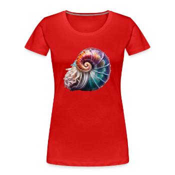 The Nautilus is also called a pearl boat - Women's Premium Organic T-Shirt - red - Front - Mia (176cm)