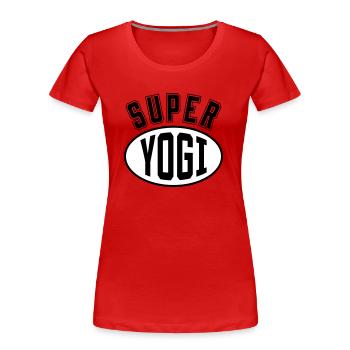 Super Yogi / Yoga - Frauen Premium Bio T-Shirt - Rot - Vorne - Mia (176cm)