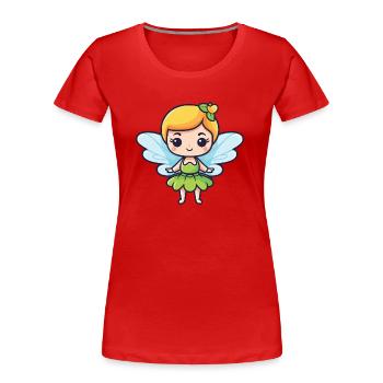 Fairy Cute Baby Fairy Tale - Women's Premium Organic T-Shirt - red - Front - Mia (176cm)
