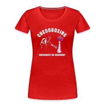 Schachboxen - Schachmatt Oder Knockout Schachboxen - Frauen Premium Bio T-Shirt - Rot - Vorne - Mia (176cm)