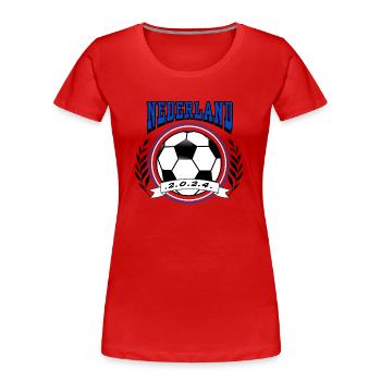 Netherlands Football Retro College Style Trend - Women's Premium Organic T-Shirt - red - Front - Mia (176cm)