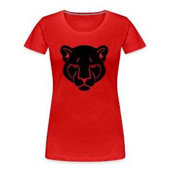Panther's Head - Women's Premium Organic T-Shirt - red - Front - Mia (176cm)