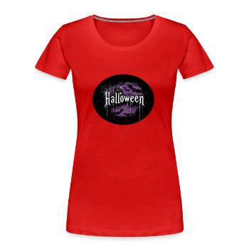 Halloween - Frauen Premium Bio T-Shirt - Rot - Vorne - Mia (176cm)