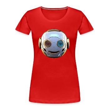Tête de robot pour tous les amateurs de science-fiction et de technologie - T-shirt bio Premium Femme - rouge - Devant - Mia (176cm)