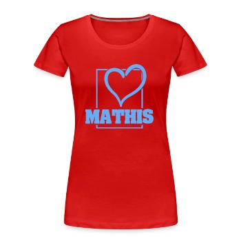 Baccalauréat Mathis - T-shirt bio Premium Femme - rouge - Devant - Mia (176cm)