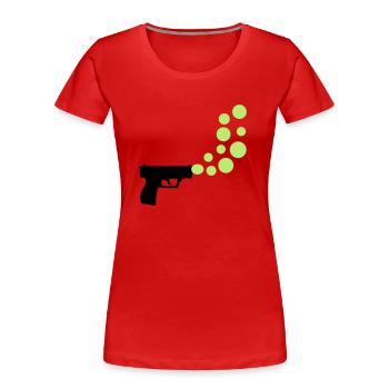 bubble gun - Frauen Premium Bio T-Shirt - Rot - Vorne - Mia (176cm)
