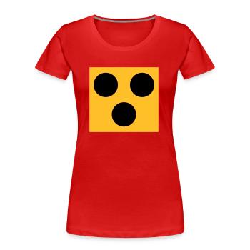 blind - Frauen Premium Bio T-Shirt - Rot - Vorne - Mia (176cm)