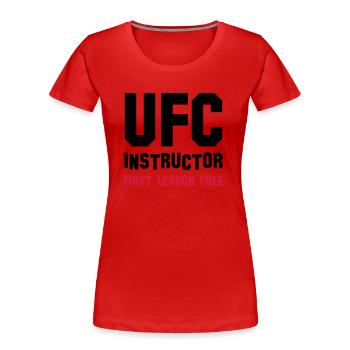 ufc instructor - Women's Premium Organic T-Shirt - red - Front - Mia (176cm)