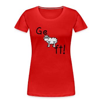Geschafft! - Frauen Premium Bio T-Shirt - Rot - Vorne - Mia (176cm)