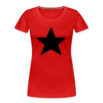 star - T-shirt bio Premium Femme - rouge - Devant - Mia (176cm)
