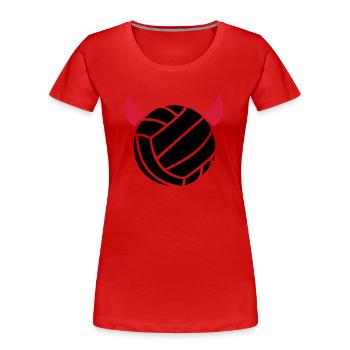 volleyball_ball_hoerner____f2 - Frauen Premium Bio T-Shirt - Rot - Vorne - Mia (176cm)