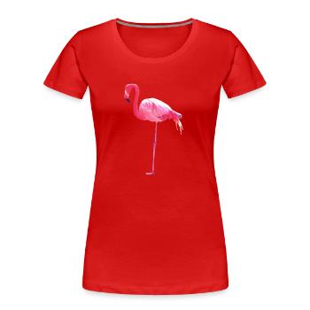 Pink Flamingo - T-shirt bio Premium Femme - rouge - Devant - Mia (176cm)