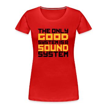 good_sound_2c - Frauen Premium Bio T-Shirt - Rot - Vorne - Mia (176cm)