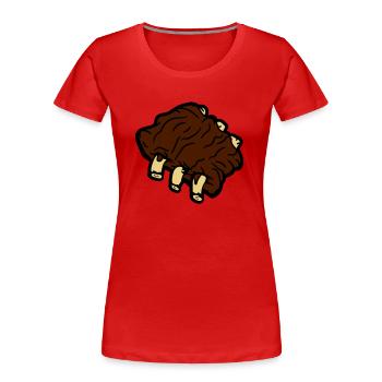 rippchen rippen fleisch grillen - Frauen Premium Bio T-Shirt - Rot - Vorne - Mia (176cm)