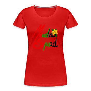 Mada squad 972 - T-shirt bio Premium Femme - rouge - Devant - Mia (176cm)